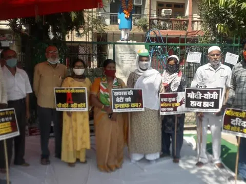 अंबेडकर पार्क में हाथरस पीड़िता को इंसाफ दिलाने हेतु सत्याग्रह — 6