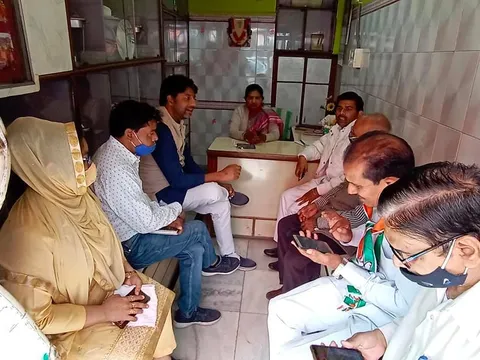 कल्याणपुरी उपचुनाव: कांग्रेस प्रत्याशी के कार्यालय का शुभारंभ — 2