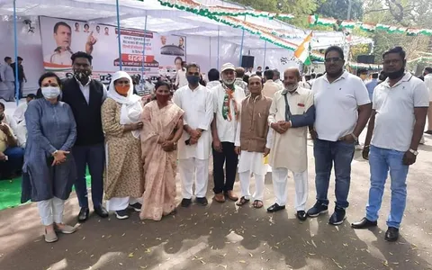 जंतर मंतर पर कांग्रेस का धरना प्रदर्शन
