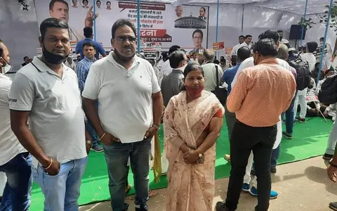 जंतर मंतर पर कांग्रेस का धरना प्रदर्शन
