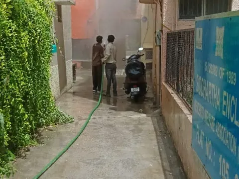 सिद्धार्थ एनक्लेव में सेनिटेशन अभियान — 3