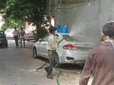 सिद्धार्थ एनक्लेव में सेनिटेशन अभियान — 4