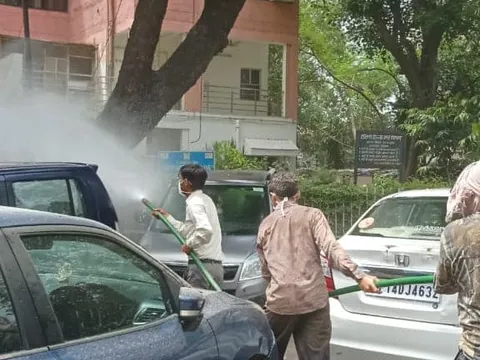 सिद्धार्थ एनक्लेव में सेनिटेशन अभियान — 6