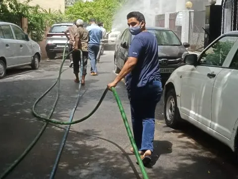 सिद्धार्थ एनक्लेव में सेनिटेशन अभियान — 12