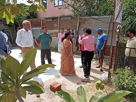 नगली रजापुर में टेनिस कोर्ट की चारदीवारी का शिलान्यास — 2