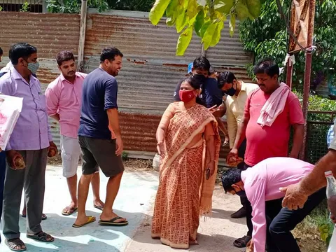 नगली रजापुर में टेनिस कोर्ट की चारदीवारी का शिलान्यास — 4
