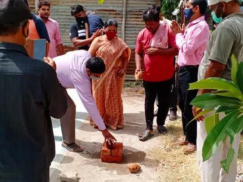नगली रजापुर में टेनिस कोर्ट की चारदीवारी का शिलान्यास — 6