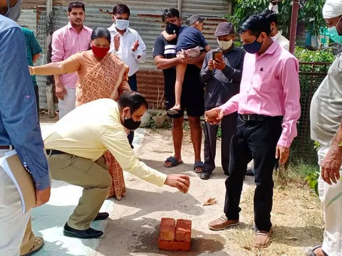 नगली रजापुर में टेनिस कोर्ट की चारदीवारी का शिलान्यास — 7