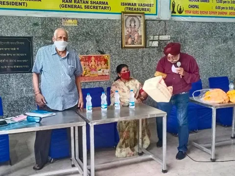 सनलाइट कॉलोनी-2 सीनियर सिटीजन हट में जन्मदिन समारोह — 14