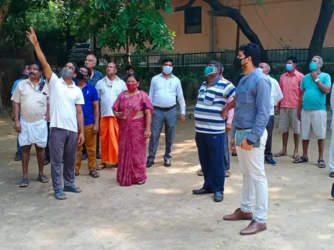 सनलाइट कॉलोनी-2 स्टोर वाले पार्क का आरडब्ल्यूए संग निरीक्षण