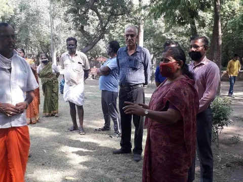 सनलाइट कॉलोनी-2 स्टोर वाले पार्क का आरडब्ल्यूए संग निरीक्षण — 5