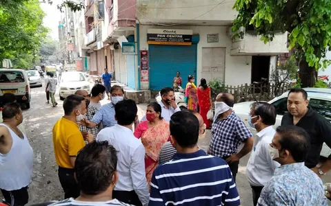 भगवान नगर व सिद्धार्थ नगर में जलभराव की समस्या पर निरीक्षण