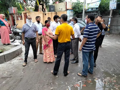 भगवान नगर व सिद्धार्थ नगर में जलभराव की समस्या पर निरीक्षण — 3