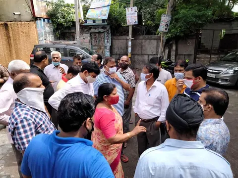 भगवान नगर व सिद्धार्थ नगर में जलभराव की समस्या पर निरीक्षण — 5