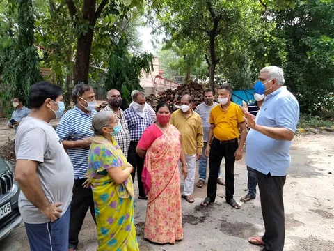 भगवान नगर व सिद्धार्थ नगर में जलभराव की समस्या पर निरीक्षण — 12