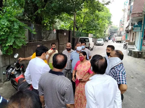 भगवान नगर व सिद्धार्थ नगर में जलभराव की समस्या पर निरीक्षण — 13