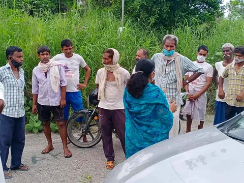 बेला गांव व मूलचंद बस्ती में जलभराव समस्या पर मुलाकात — 4