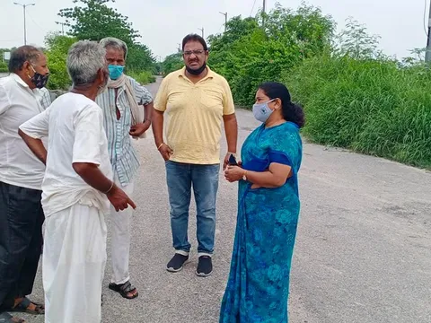 बेला गांव व मूलचंद बस्ती में जलभराव समस्या पर मुलाकात — 9