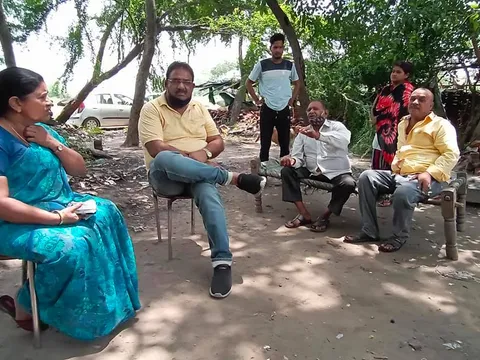 बेला गांव व मूलचंद बस्ती में जलभराव समस्या पर मुलाकात — 11