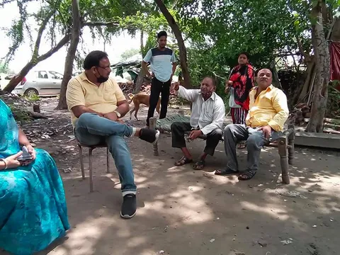 बेला गांव व मूलचंद बस्ती में जलभराव समस्या पर मुलाकात — 12