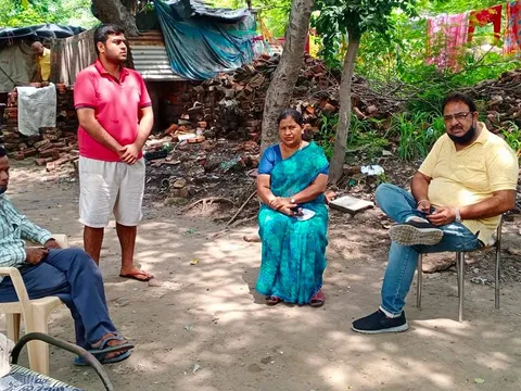 बेला गांव व मूलचंद बस्ती में जलभराव समस्या पर मुलाकात — 16