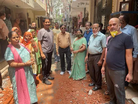 सिद्धार्थ बस्ती में गलियों के नवनिर्माण कार्य का शुभारंभ — 11