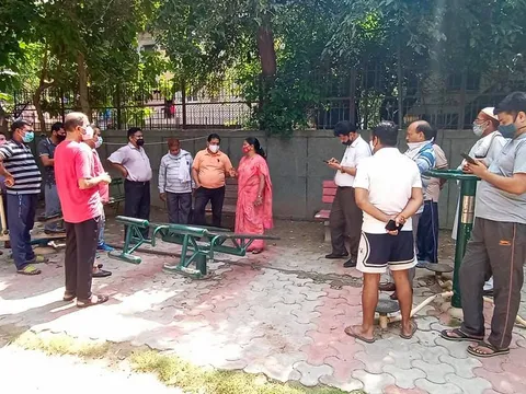 सराय काले खां डीडीए फ़्लैट का सुबह निरीक्षण — 7