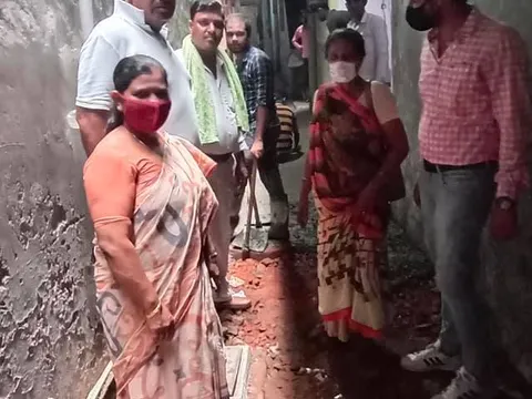 सराय काले खां चौपाल के आस-पास गलियों के नवनिर्माण का शुभारंभ — 2