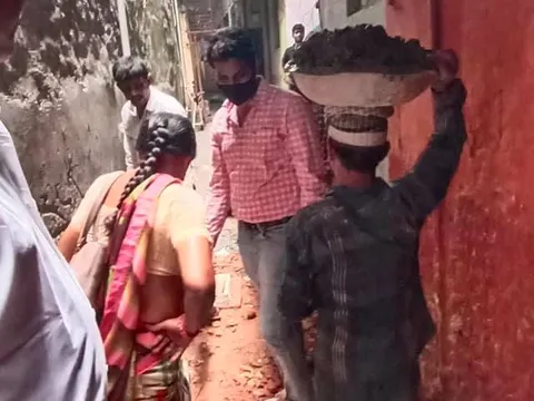 सराय काले खां चौपाल के आस-पास गलियों के नवनिर्माण का शुभारंभ — 6