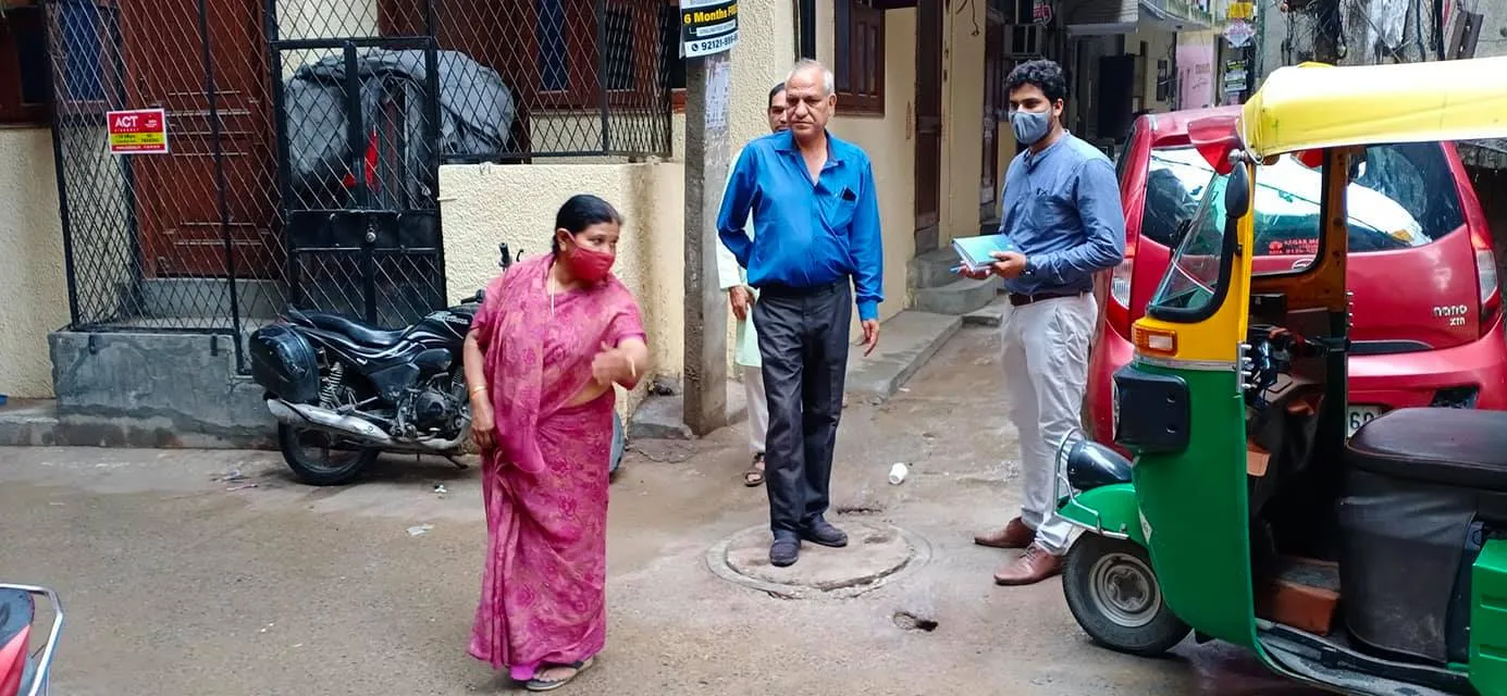 किलोकरी गांव का विभागीय अधिकारियों संग सुबह निरीक्षण — तस्वीर 2 में से 12