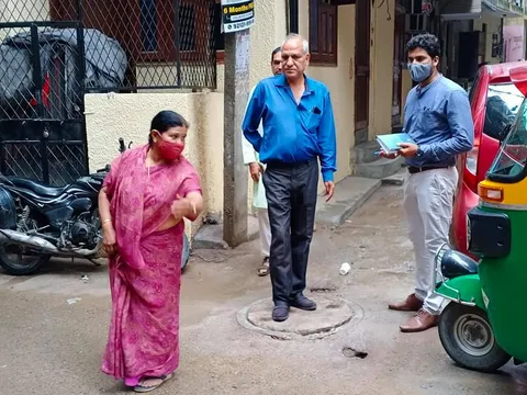 किलोकरी गांव का विभागीय अधिकारियों संग सुबह निरीक्षण — 2