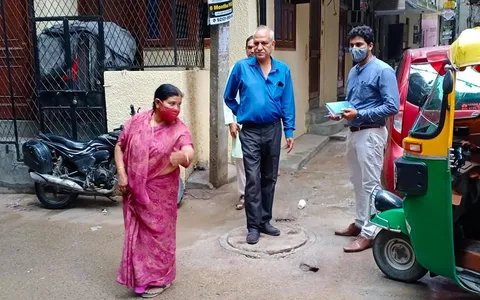 किलोकरी गांव का विभागीय अधिकारियों संग सुबह निरीक्षण