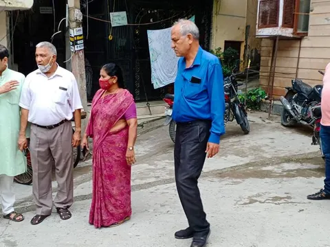 किलोकरी गांव का विभागीय अधिकारियों संग सुबह निरीक्षण — 7