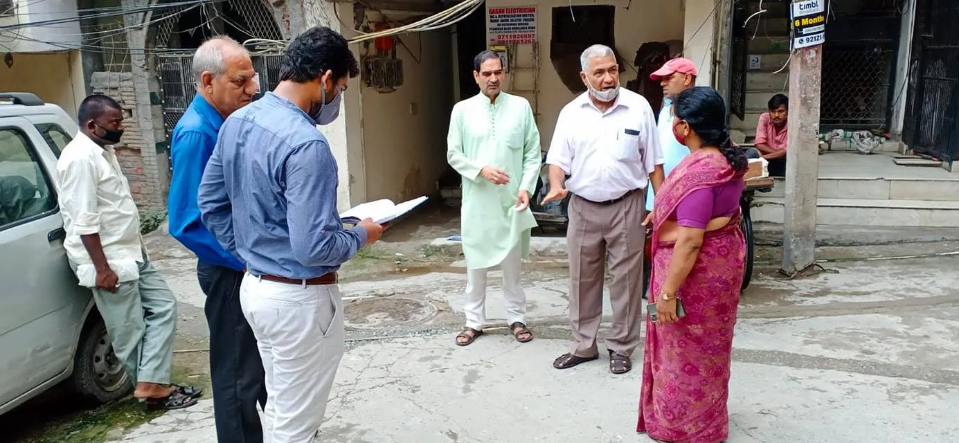 किलोकरी गांव का विभागीय अधिकारियों संग सुबह निरीक्षण — तस्वीर 8 में से 12