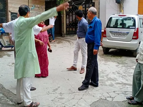 किलोकरी गांव का विभागीय अधिकारियों संग सुबह निरीक्षण — 10