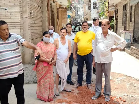 किलोकरी वैष्णो माता मंदिर के आस-पास गलियों के नवनिर्माण का शुभारंभ