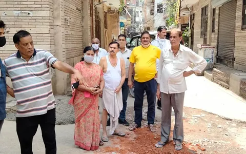 किलोकरी वैष्णो माता मंदिर के आस-पास गलियों के नवनिर्माण का शुभारंभ