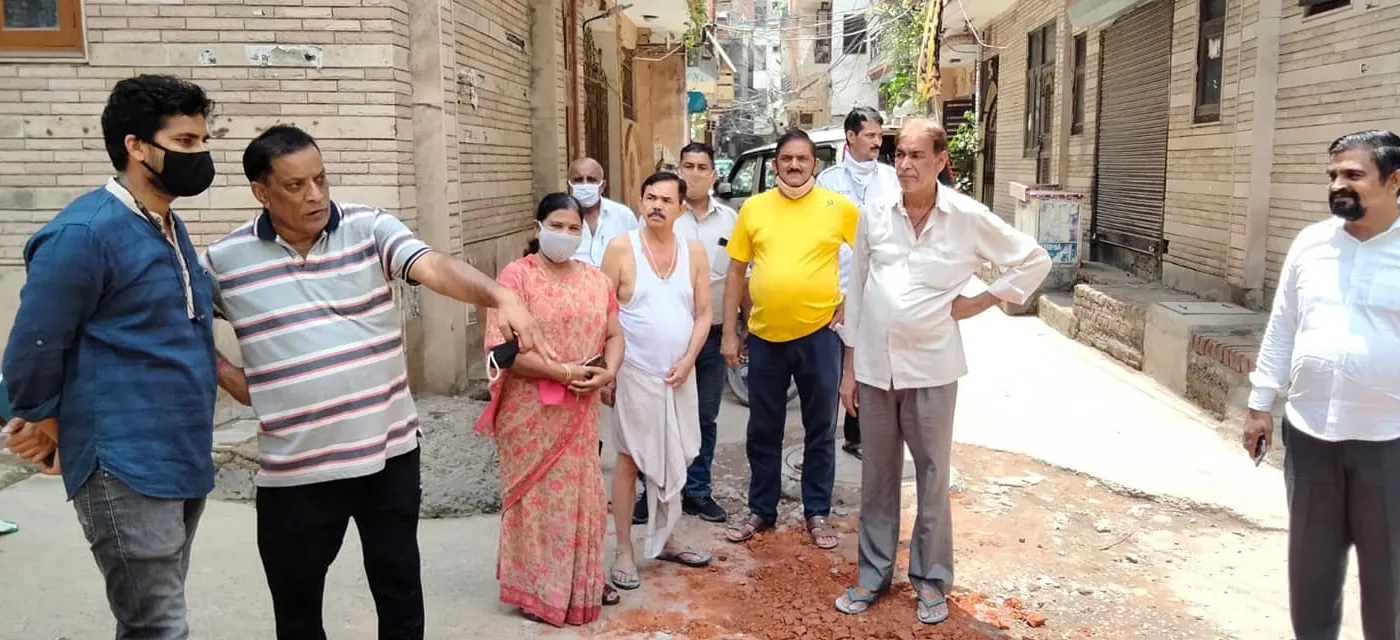 किलोकरी वैष्णो माता मंदिर के आस-पास गलियों के नवनिर्माण का शुभारंभ — तस्वीर 1 में से 12