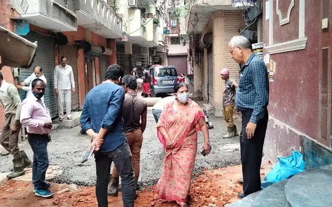 किलोकरी वैष्णो माता मंदिर के आस-पास गलियों के नवनिर्माण का शुभारंभ
