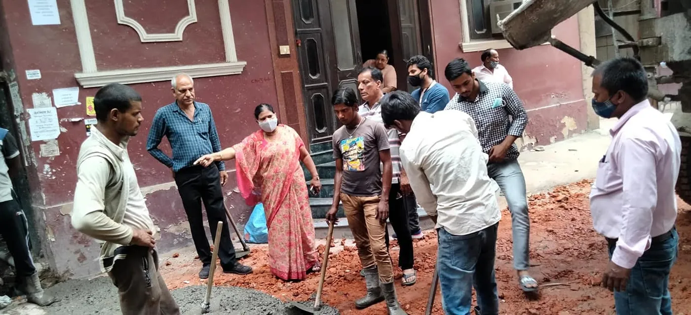 किलोकरी वैष्णो माता मंदिर के आस-पास गलियों के नवनिर्माण का शुभारंभ — तस्वीर 7 में से 12