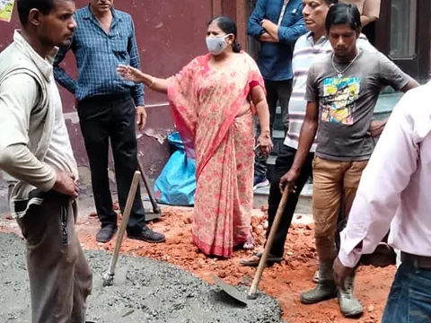 किलोकरी वैष्णो माता मंदिर के आस-पास गलियों के नवनिर्माण का शुभारंभ — 8