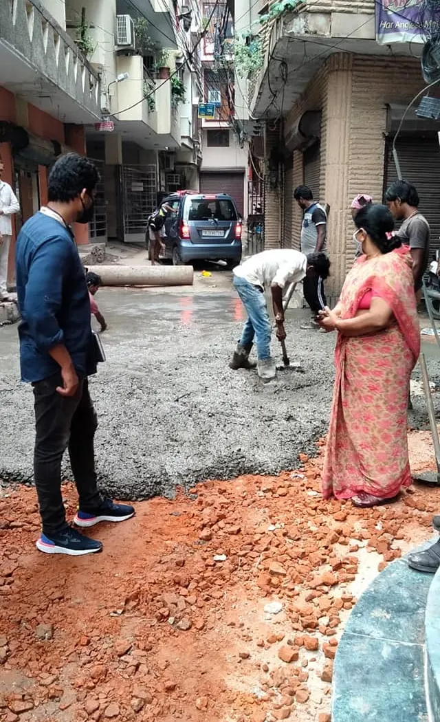 किलोकरी वैष्णो माता मंदिर के आस-पास गलियों के नवनिर्माण का शुभारंभ — तस्वीर 10 में से 12