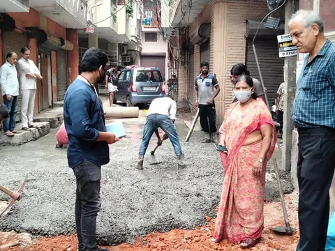 किलोकरी वैष्णो माता मंदिर के आस-पास गलियों के नवनिर्माण का शुभारंभ — 11
