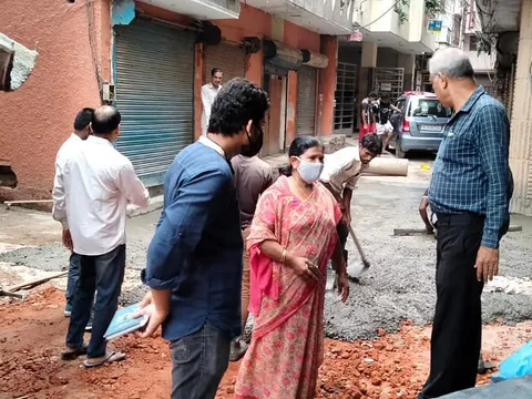 किलोकरी वैष्णो माता मंदिर के आस-पास गलियों के नवनिर्माण का शुभारंभ — 12