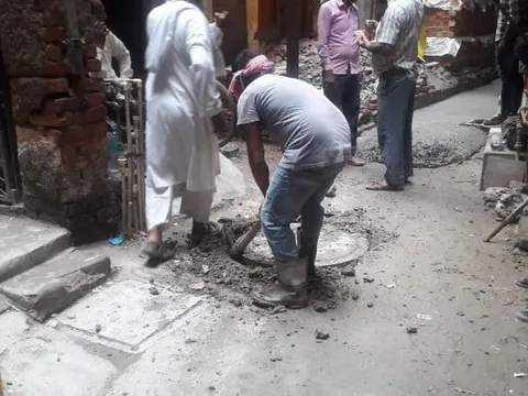 सराय काले खां ईशाक मस्जिद के आस-पास गलियों के नवनिर्माण का शुभारंभ — 3