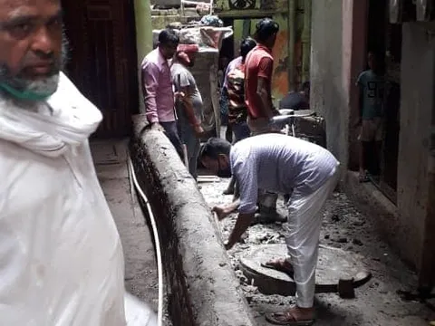 सराय काले खां ईशाक मस्जिद के आस-पास गलियों के नवनिर्माण का शुभारंभ — 4