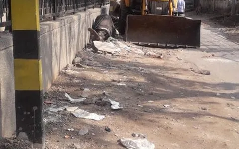 सराय काले खां रेलवे लाइन किनारे सर्विस रोड की सफाई