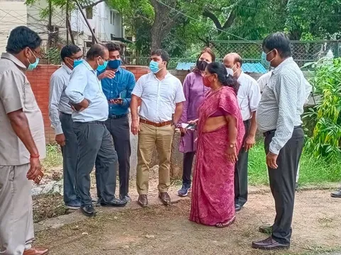 उपायुक्त संग सराय काले खां क्षेत्र का निरीक्षण दौरा