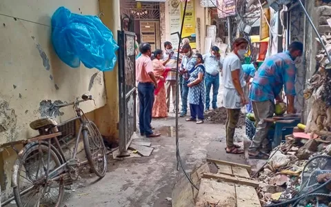भगवान नगर चौक बाज़ार का सुबह निरीक्षण
