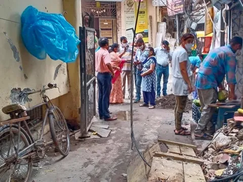 भगवान नगर चौक बाज़ार का सुबह निरीक्षण